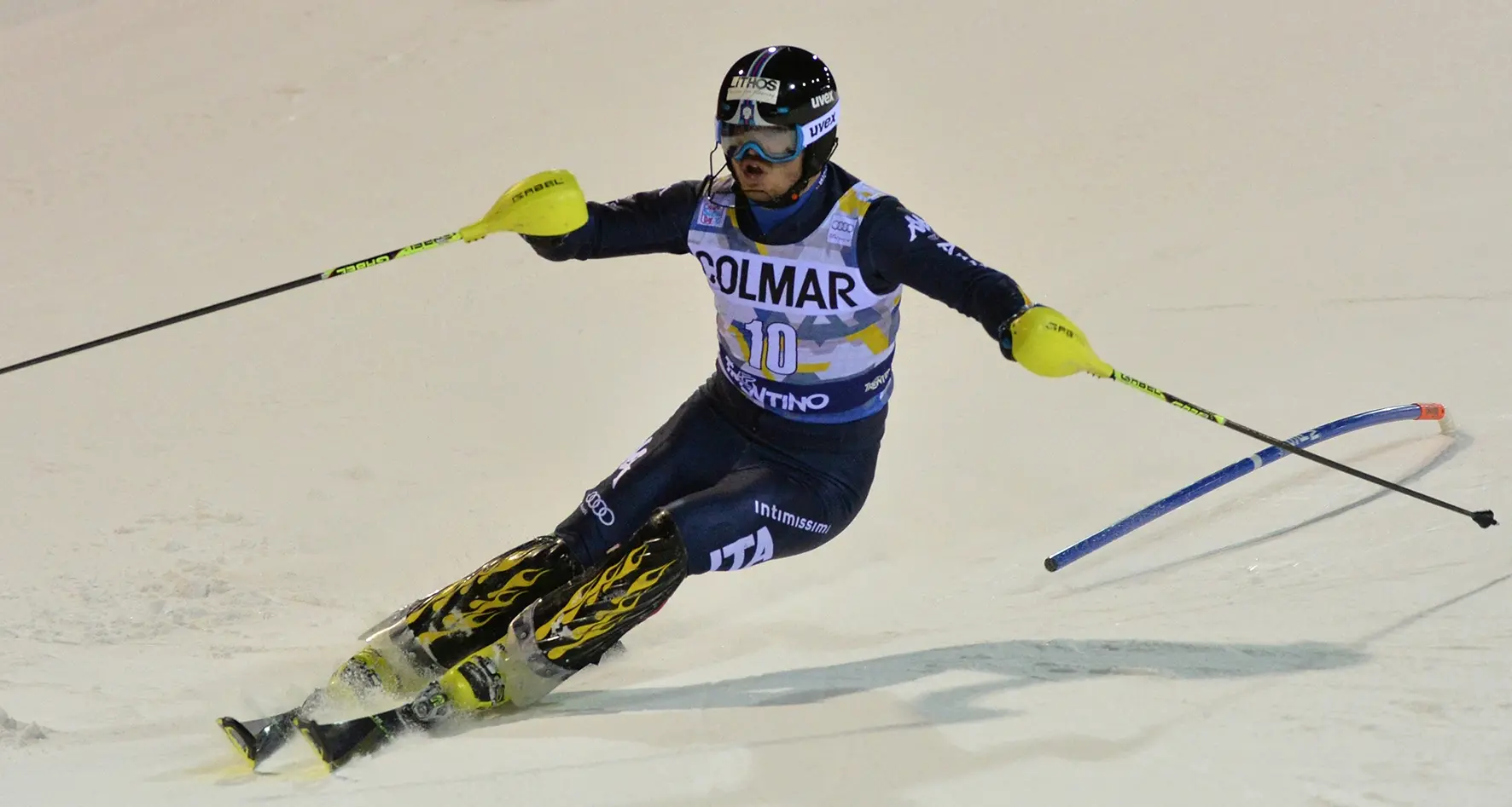 Kristoffersen domina lo slalom di Campiglio Secondo Hirscher sfiorato dal drone caduto