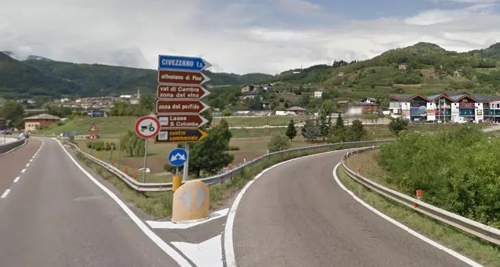 Valsugana, cantiere allo svincolo per Civezzano e Piné