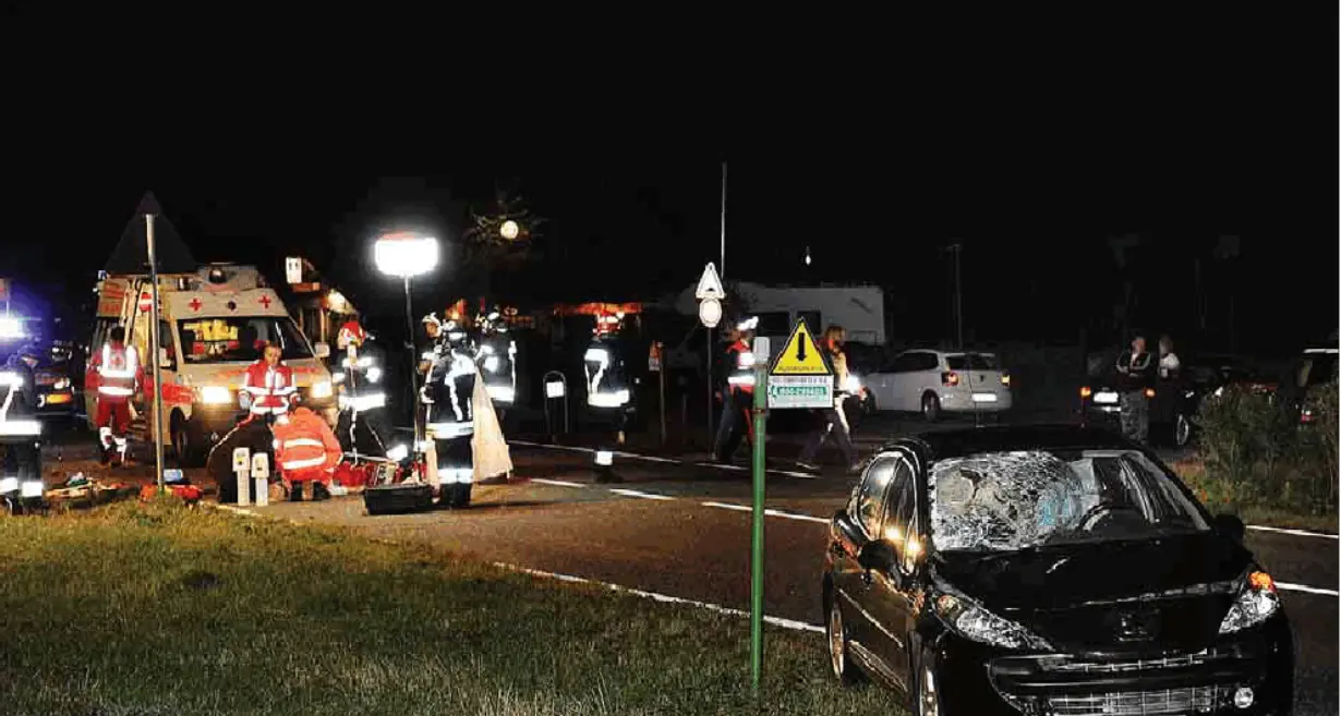 Gravissimo investimento a Forno di Moena