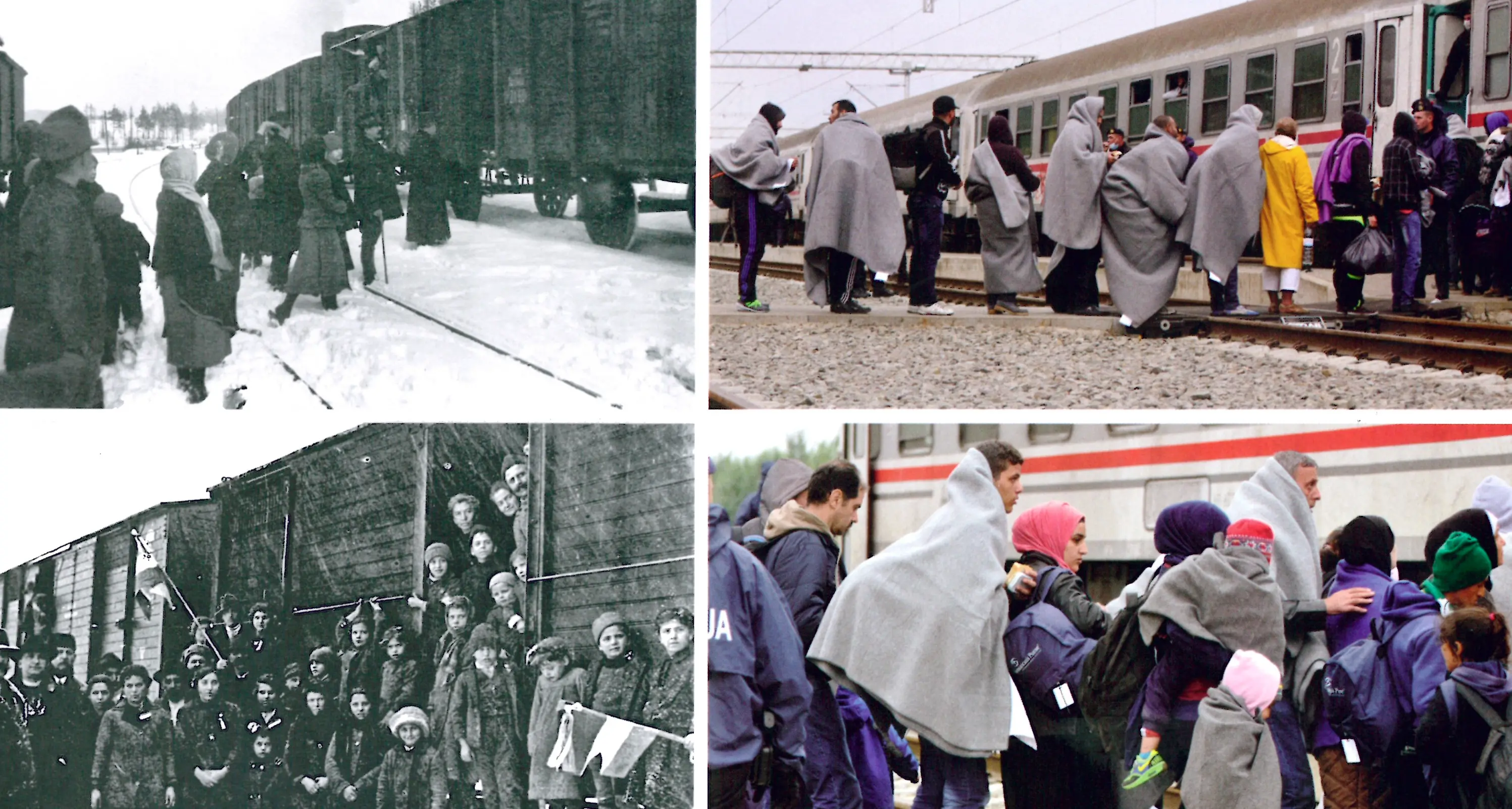 «Ombre - di guerra e di disperazione, come 100 anni fa» I migranti di oggi e quelli di ieri nella mostra di Salomon e Filippini