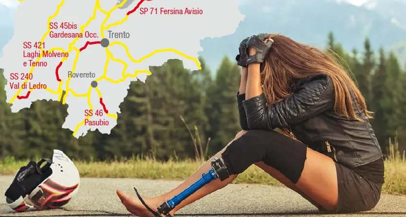 Perse una gamba, ragazza in campagna shock Manifesti sulle strade pericolose del Trentino Alto Adige