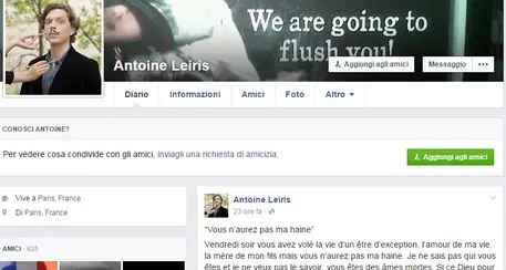\"Non avrete il mio odio\", la lettera dell'uomo che ha perso la moglie commuove il mondo