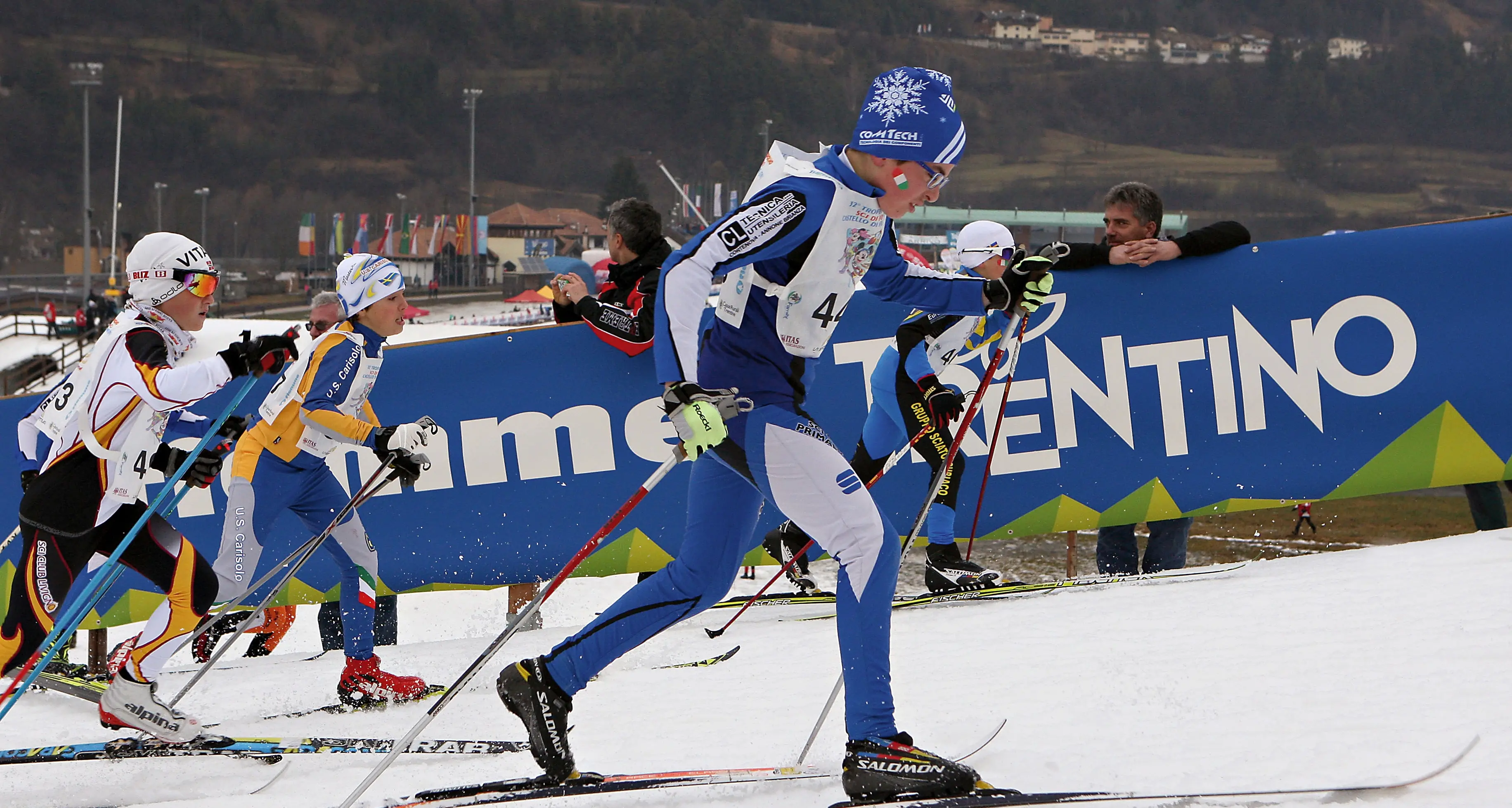 I giovani fondisti in gennaio al «Topolino» in val di Fiemme