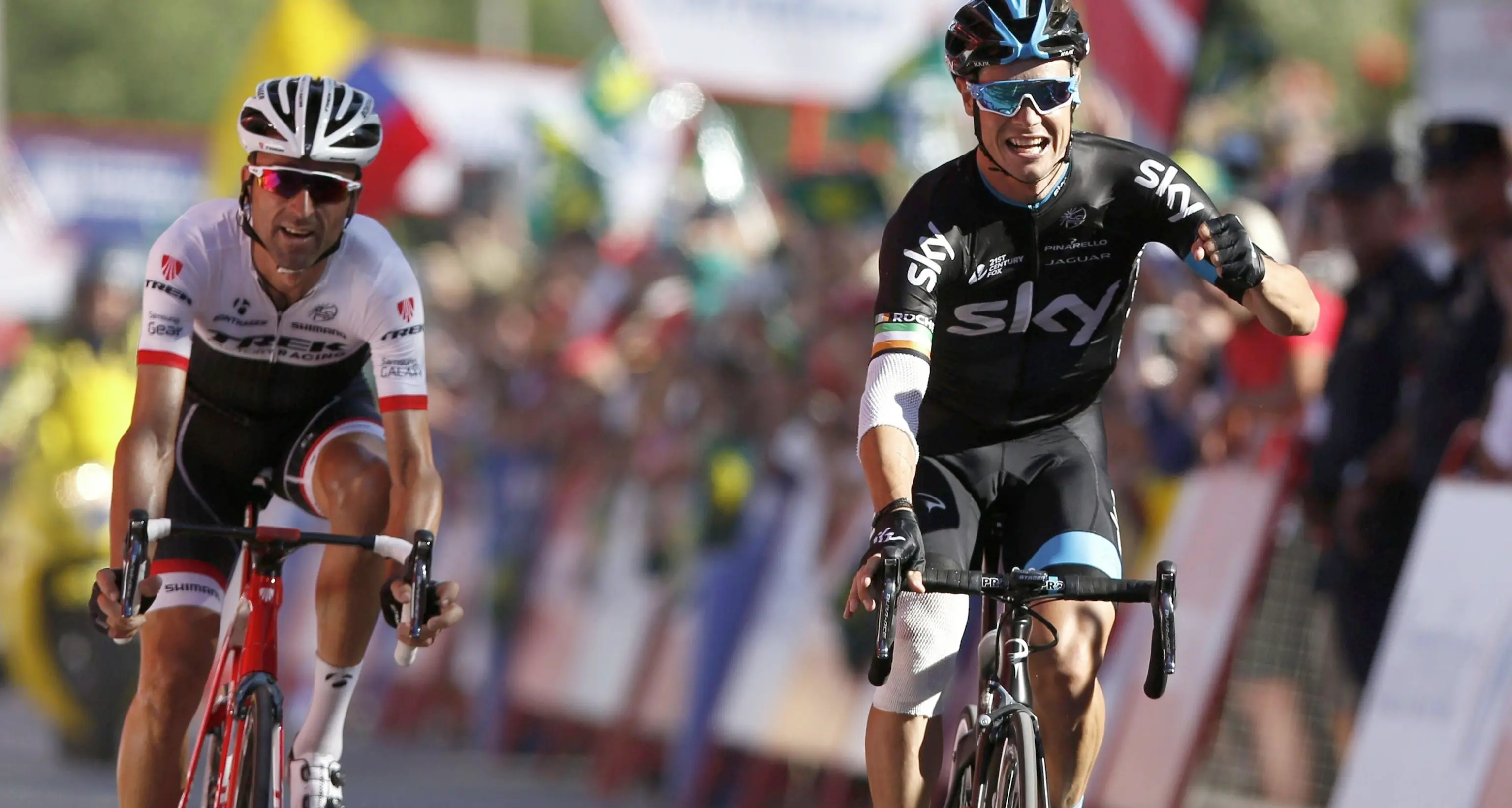 La tappa la vince Nicolas Roche Dumoulin comodo in scia di Aru