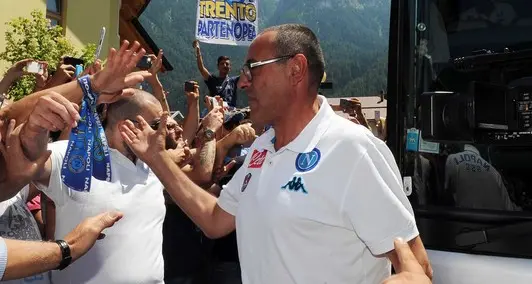 Grande entusiasmo a Dimaro per l'arrivo del Napoli