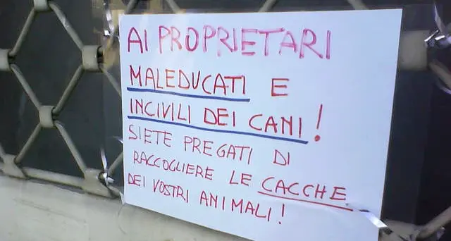 Levico, cani sporcaccioni