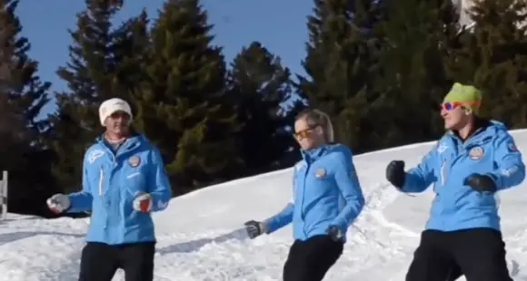 I maestri di sci del Trentino scatenati sulle note di Stayin' Alive