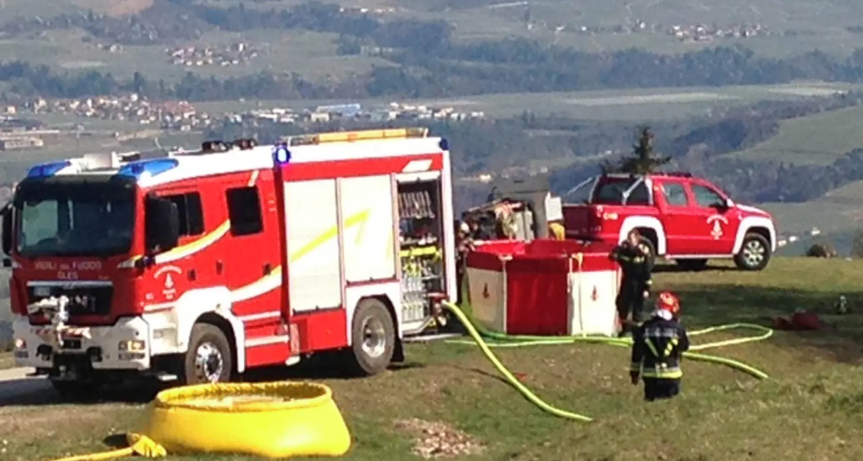 Tuenno, incendio alla malga Culmei