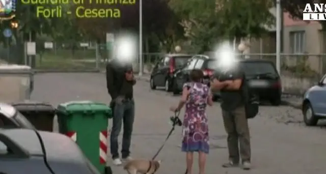 Falsa invalida a spasso con il cane