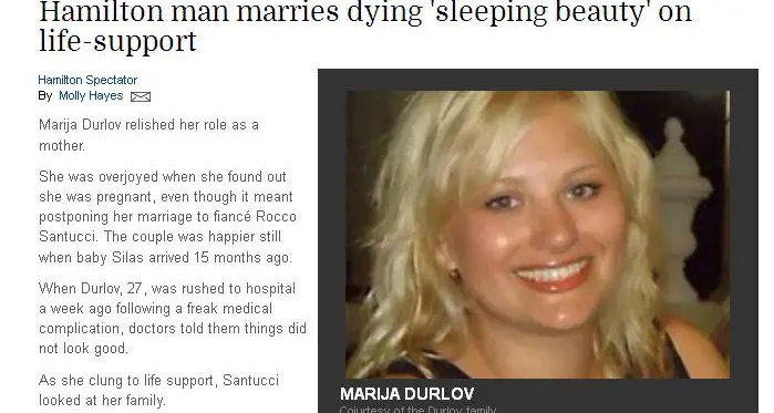 Sposa la fidanzata in coma e lei muore il giorno dopo