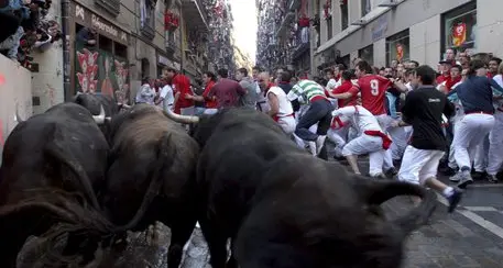 Spagna: sangue sulla fiesta, turista muore incornato