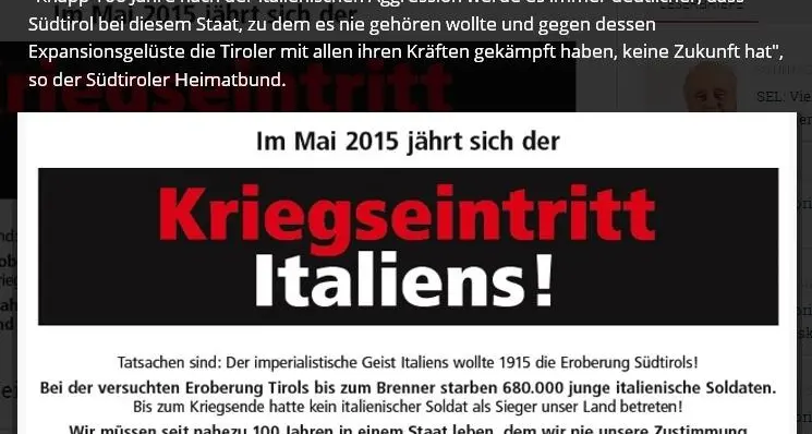I separatisti dell'Heimatbund «Con l'Italia non c'è futuro»