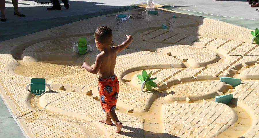 Il gioco d’acqua Water Journeys, al parco giochi di via Caduti di Cefalonia ad Arco