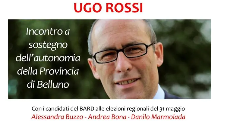 Belluno, Rossi in campo accanto agli autonomisti