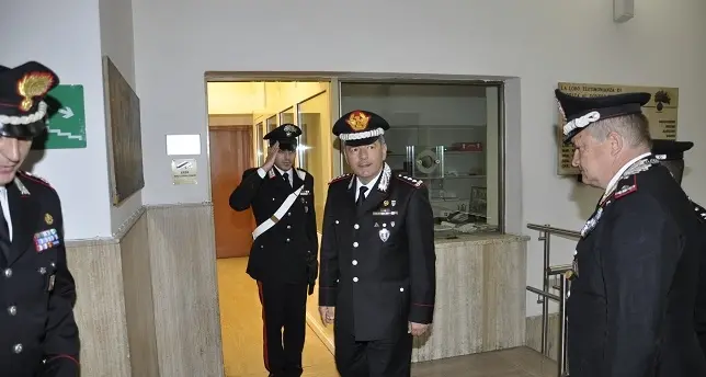 Il generale Adinolfi in visita al comando provinciale di Trento