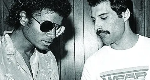 Freddie Mercury con Michael Jackson