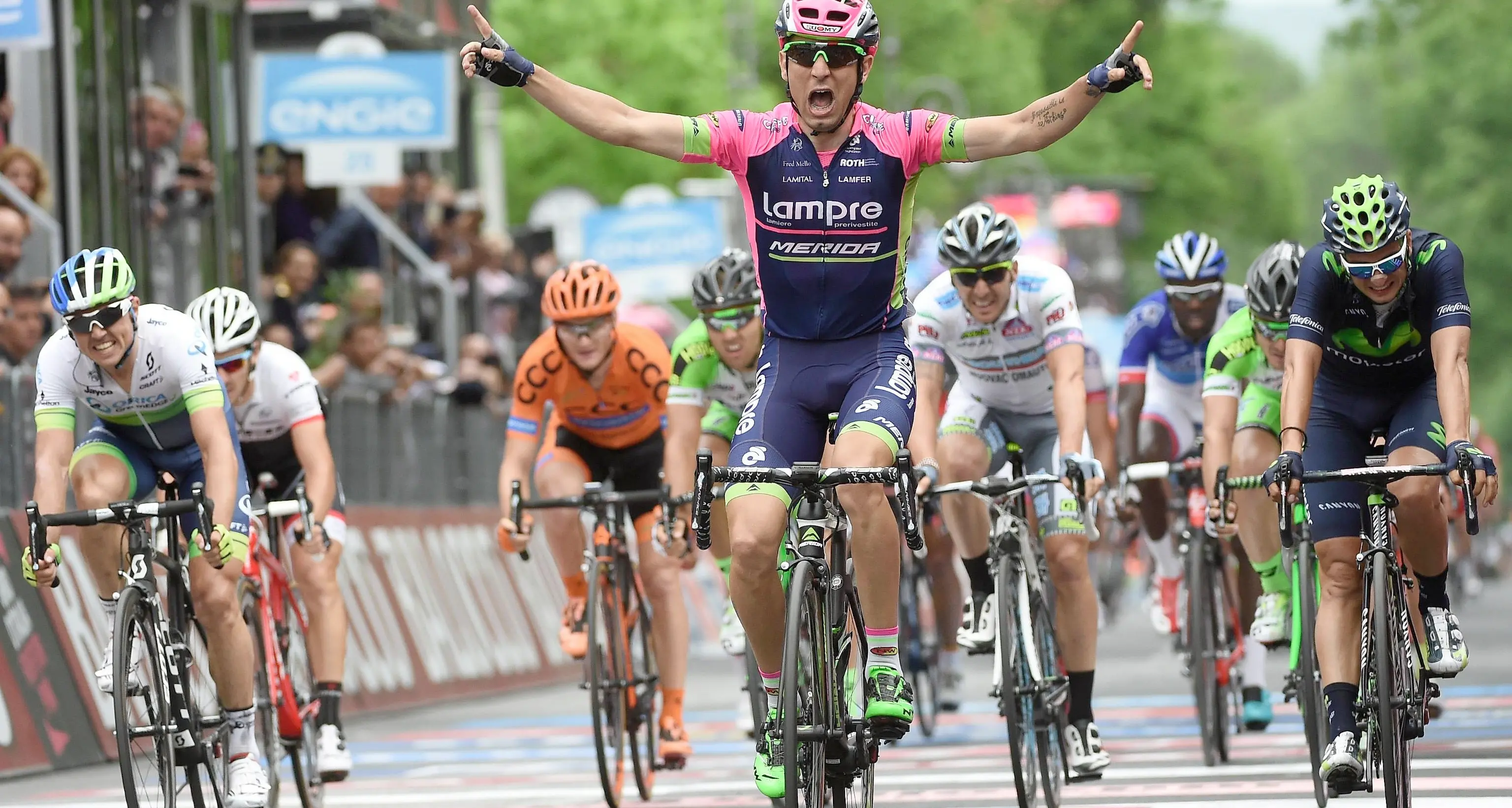 A Fiuggi Ulissi torna a ruggire Contador soffre ma resta in rosa