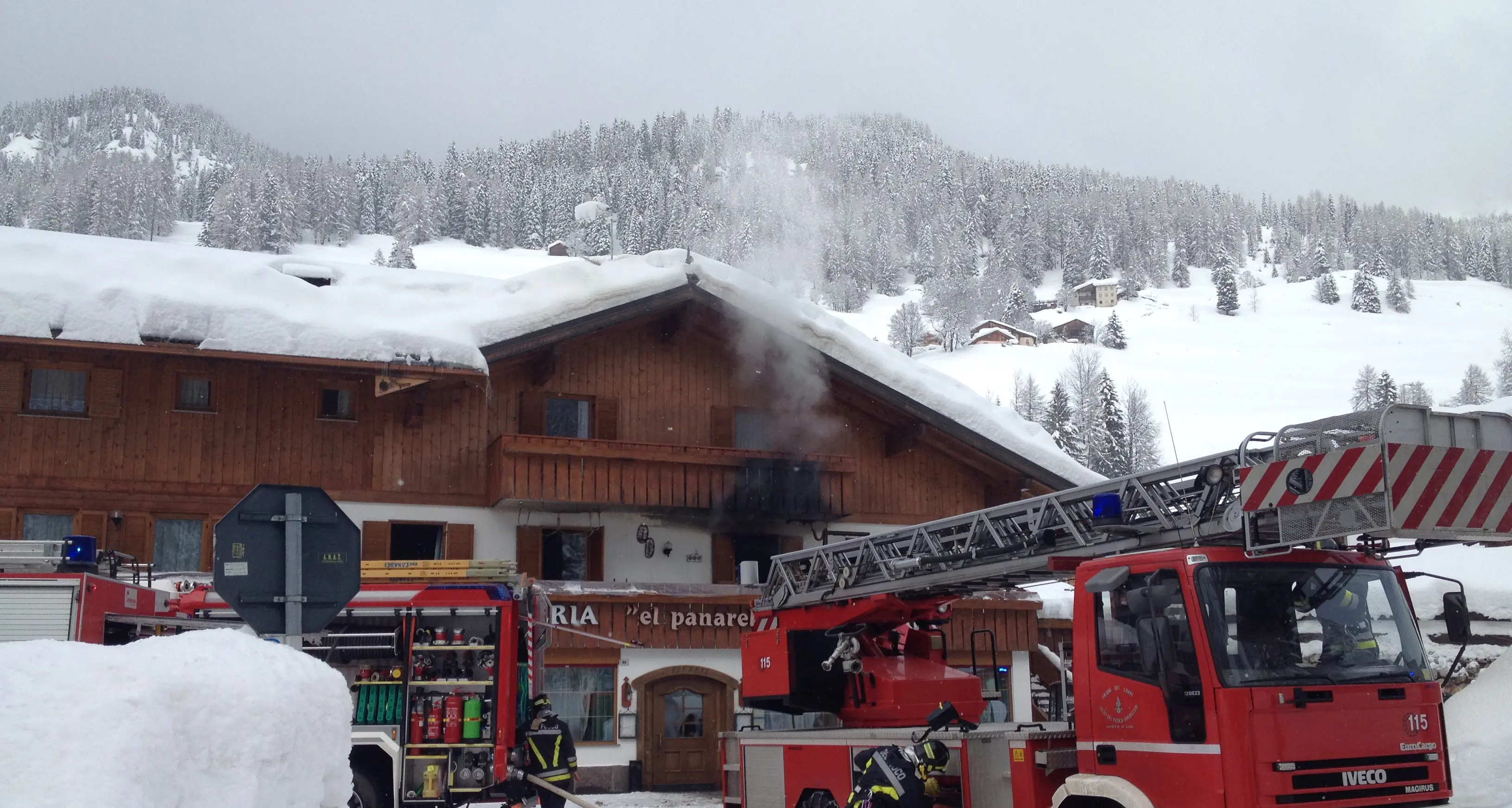Incendio a Canazei: danni ma non feriti