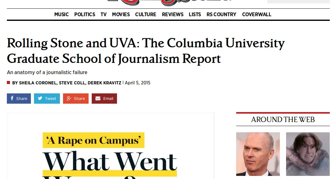 Falso stupro di gruppo The Rolling Stone si scusa