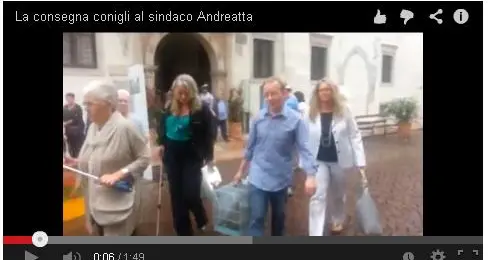 I conigli del cimitero finiscono nell'ufficio del sindaco