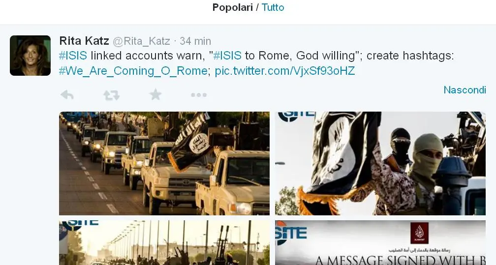 Nuove minacce dell'Isis «Stiamo arrivando a Roma»