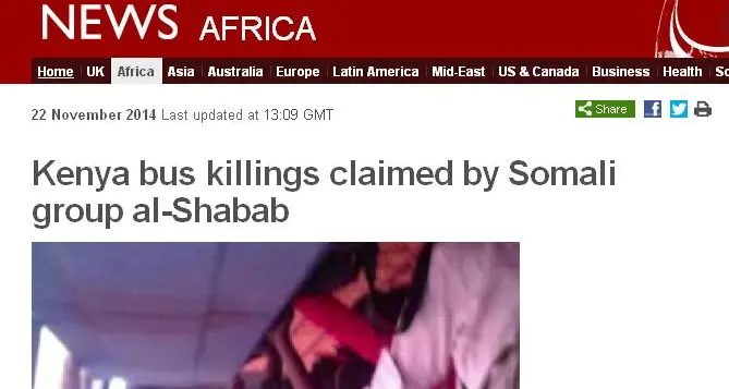 Gli Shebab somali uccidono 28 passeggeri su un bus in Kenya
