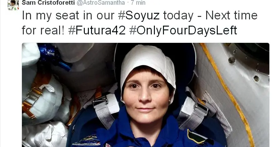 Samantha si prepara al lancio: tra 4 giorni viaggerà tra le stelle