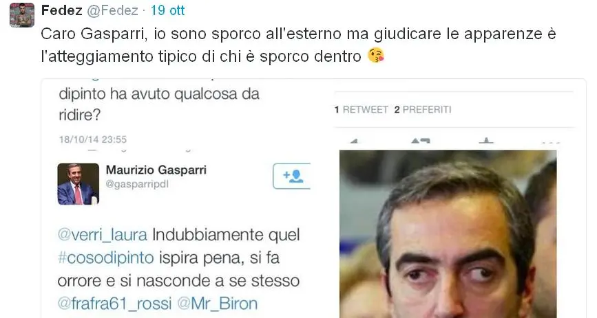 Don Laghi, Fedez e Gasparri, lo strano trio su Twitter