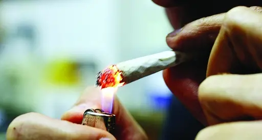 Droga vicino agli uffici dei gruppi consiliari