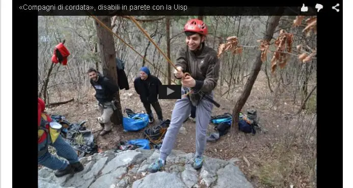 «Compagni di cordata», disabili in parete con la Uisp