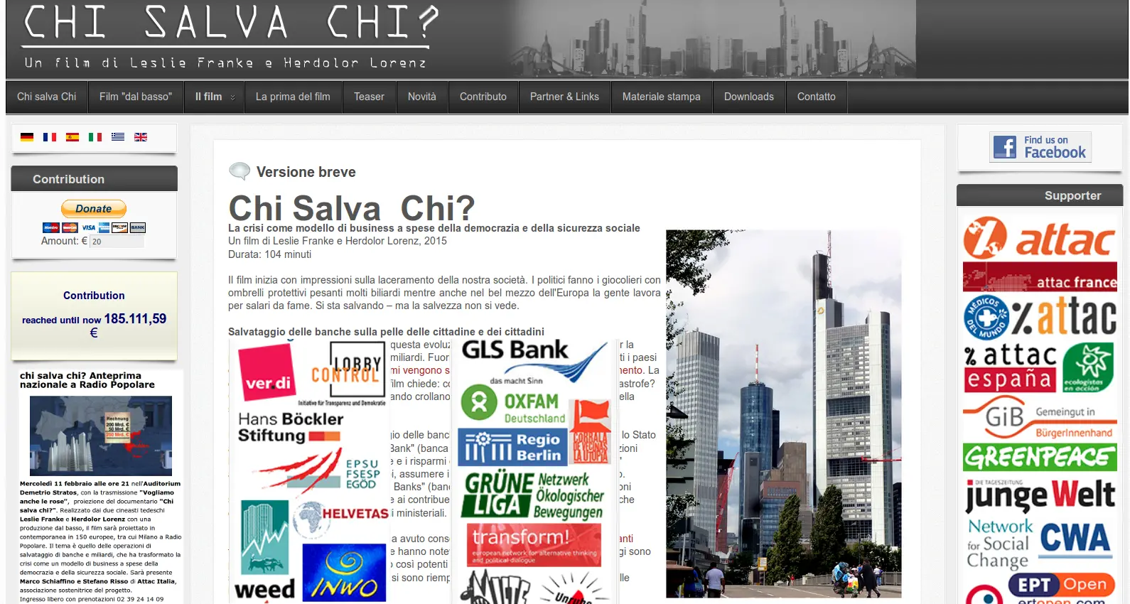 «Chi salva chi?», il docufilm sulla crisi economica