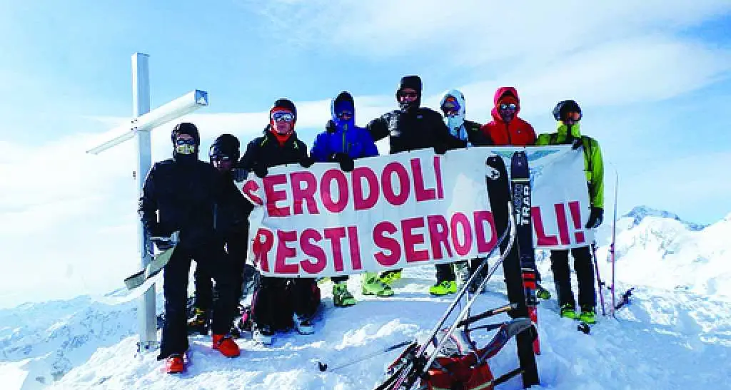 Cento alpinisti a Serodoli per dire no agli impianti