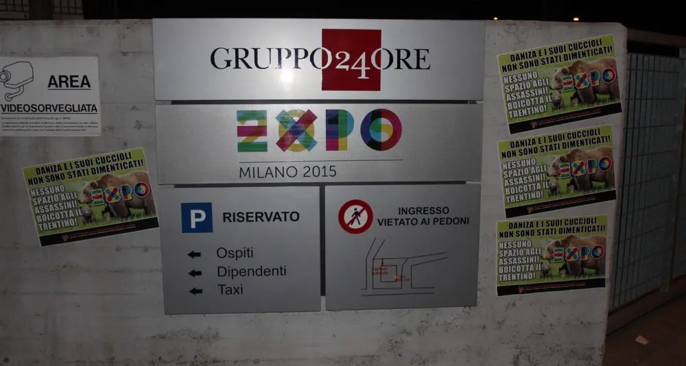 «Boicotta il Trentino», animalisti in azione all'Expo