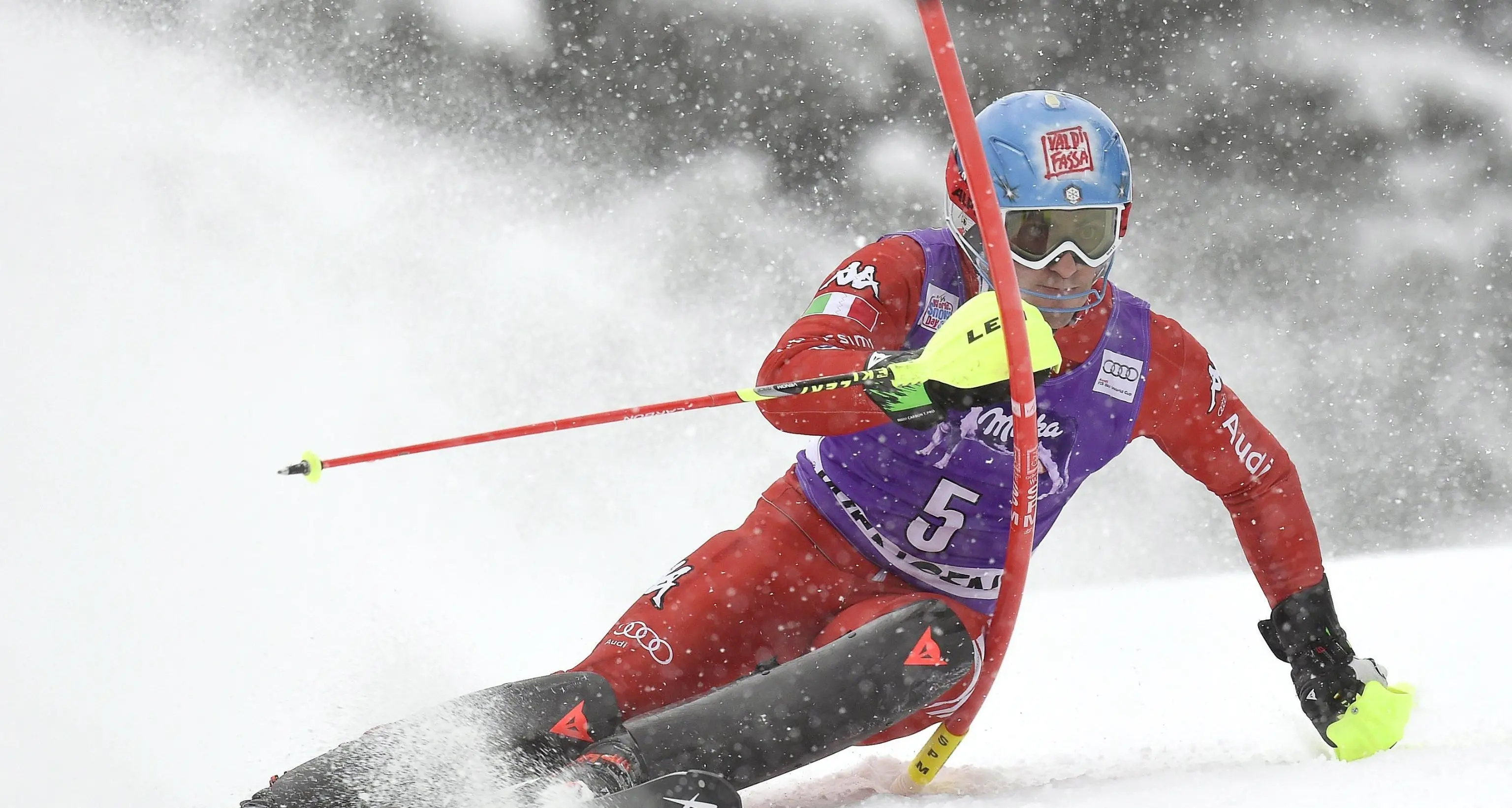 Il fassano Gross torna sul podio Secondo nello slalom di Wengen