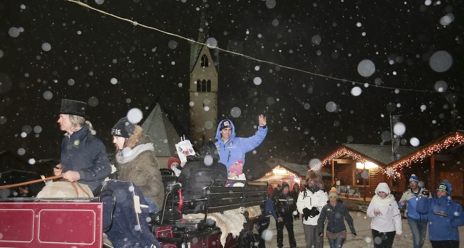 Tutta Pozza di Fassa in festa per il suo campione Stefano Gross