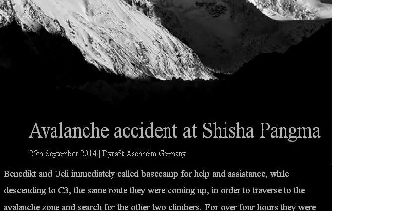 Alpinista trentino disperso in Tibet Una valanga ha travolto Andrea Zambaldi