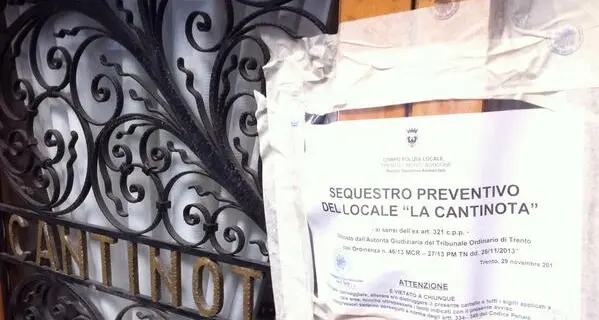 Cantinota a rischio: nuova chiusura?