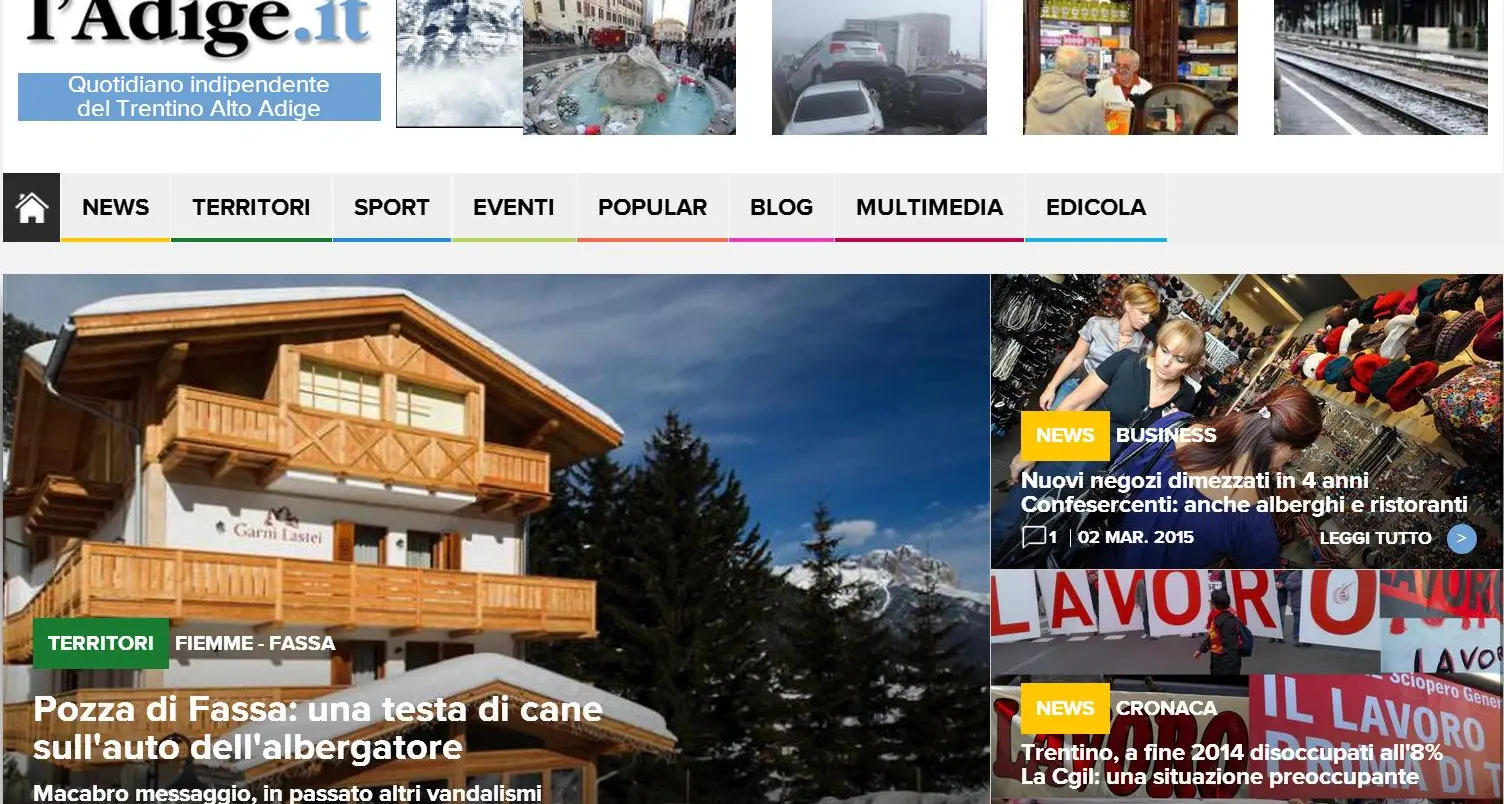 Avviso ai lettori: oggi Lavori in corso all'Adige.it