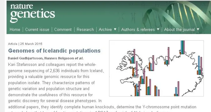 Arriva dall'Islanda la più grande mappatura del Dna