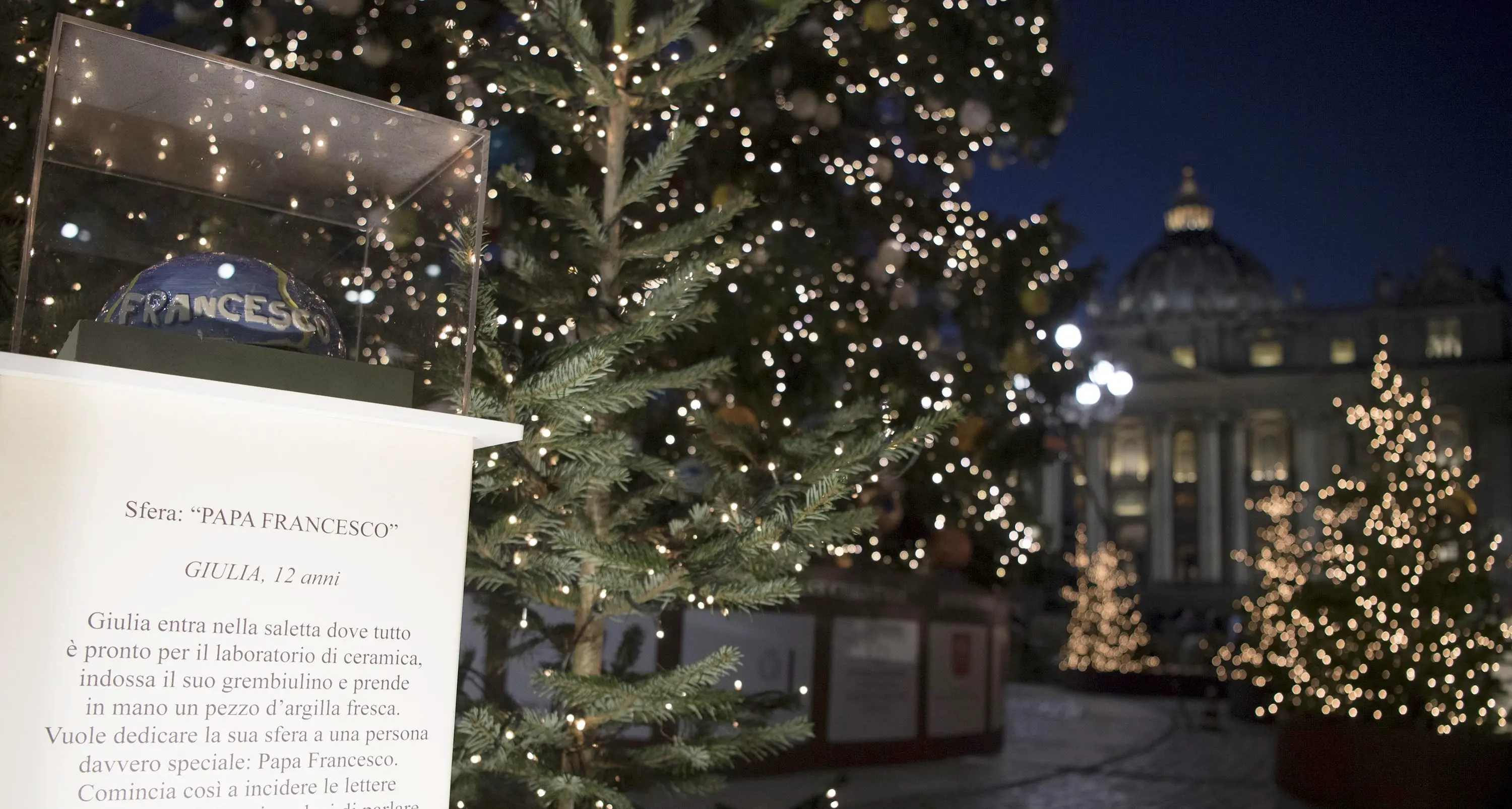 Albero trentino in Vaticano Il video dell'accensione