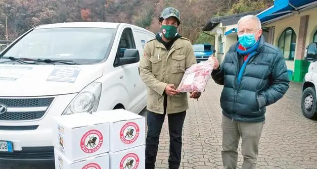 Carne di selvaggina donata da Safari Italian Chapter a Trentino Solidale per i bisognosi
