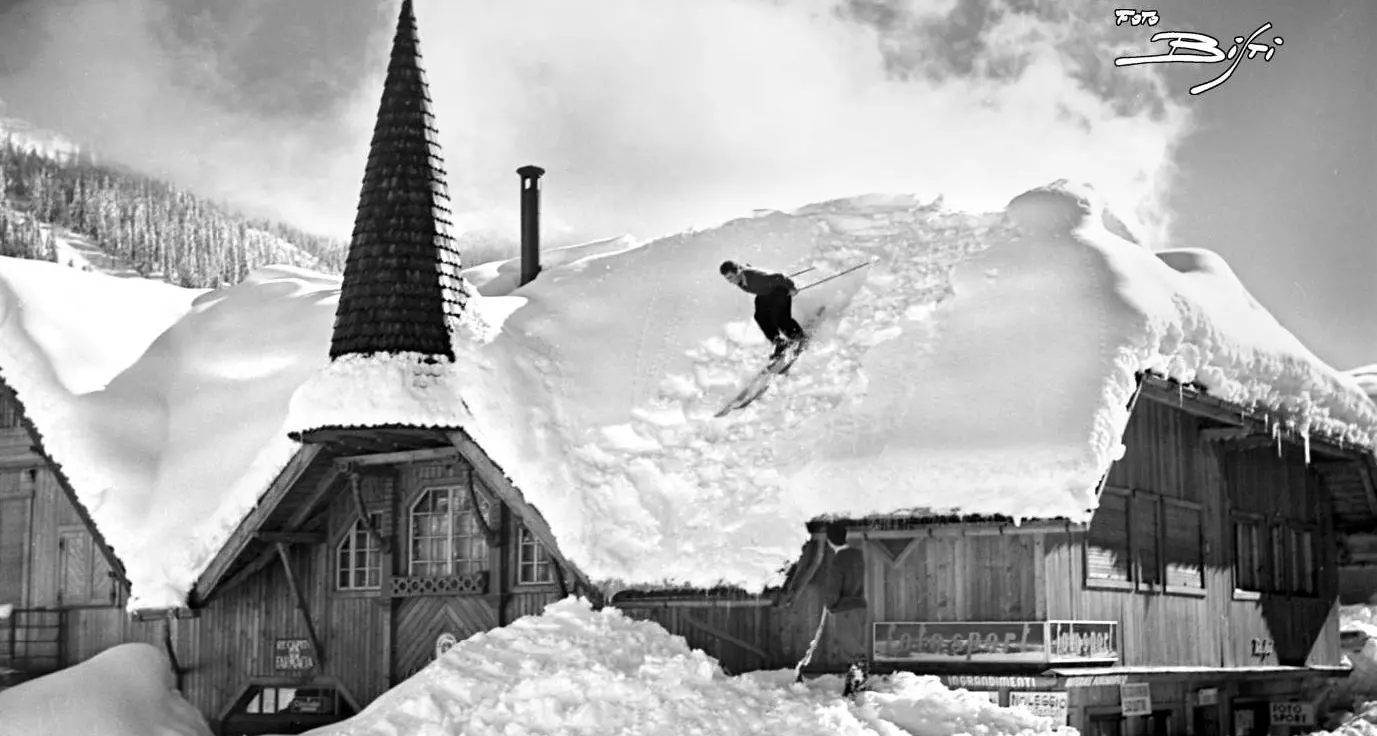 Campiglio, come nel 1951: si rifà la foto della \"grande nevicata\"