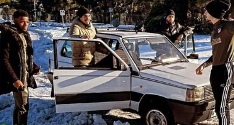 Madrid, le stelle dell'Atletico vanno all'allenamento con la mitica Panda 4x4