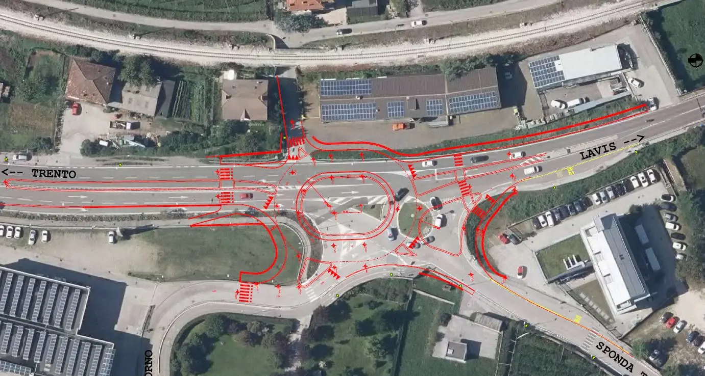 Nuova rotatoria a San Lazzaro, cambia l'assetto della statale al ponte di Lavis (nel 2023)