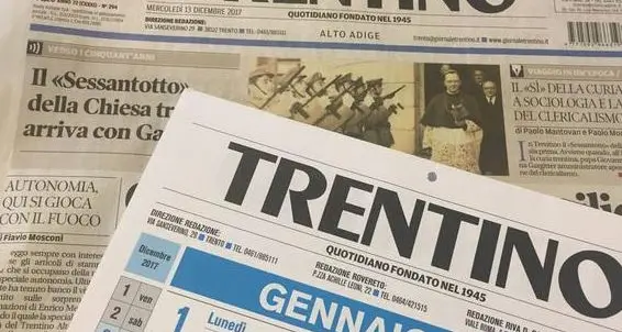Chiude il giornale \"Trentino\", stamattina la comunicazione della società