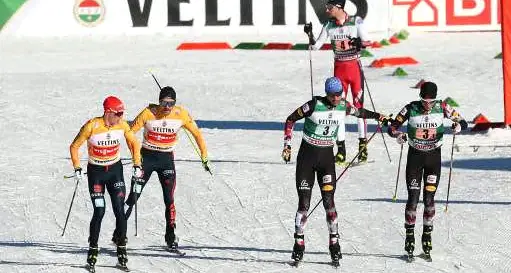 Combinata nordica in val di Fiemme Team sprint alla Germania Azzurri noni e undicesimi