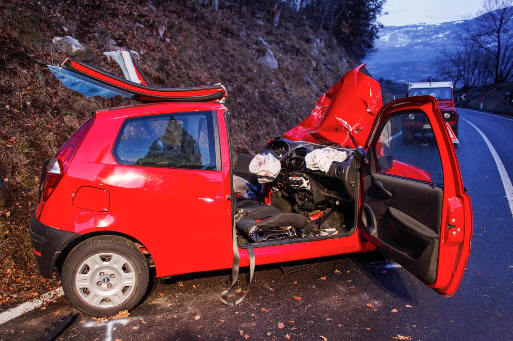 31/01/21 Dro Incidente - Frontale tra 2 auto vetture in direzione Pietra Murata
