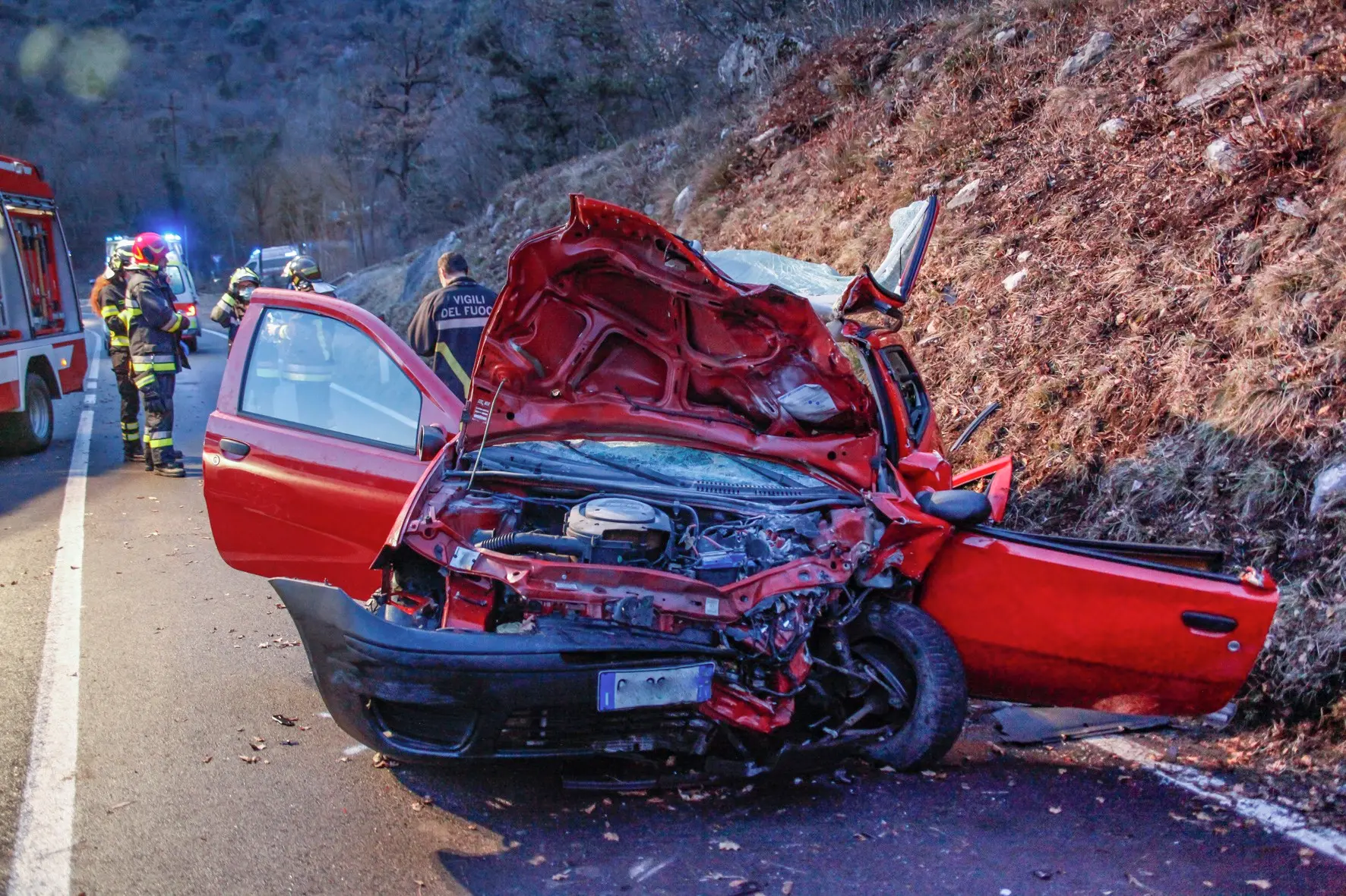 31/01/21 Dro Incidente - Frontale tra 2 auto vetture in direzione Pietra Murata