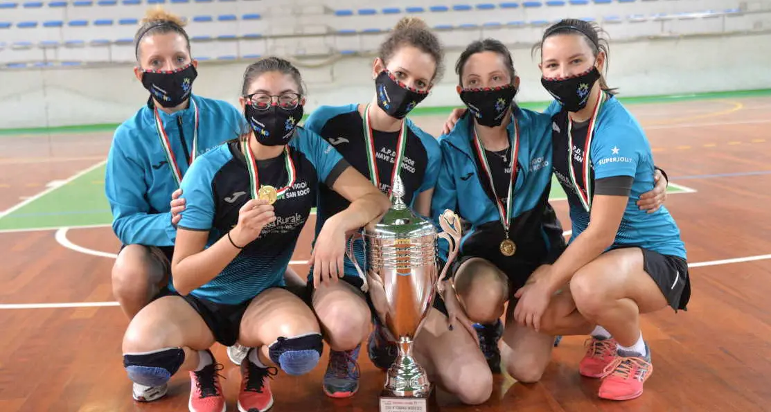 Vigor Nave San Rocco campione d'Italia: il tamburello rosa indoor parla trentino