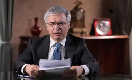 Un frame tratto dal video-messaggio del Presidente dell'IVASS Daniele Franco durante le sue considerazioni annuali, Roma,18 Giugno 2020. ANSA/WEB/WWW.IVASS.IT
